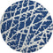 9' X 12' Navy Blue And Ivory Abstract Washable Area Rug With UV Protection
