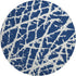 9' X 12' Navy Blue And Ivory Abstract Washable Area Rug With UV Protection
