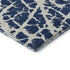9' X 12' Navy Blue And Ivory Abstract Washable Area Rug With UV Protection