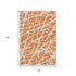 9' X 12' Orange And Ivory Abstract Washable Area Rug With UV Protection