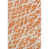 9' X 12' Orange And Ivory Abstract Washable Area Rug With UV Protection