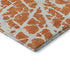 9' X 12' Orange And Ivory Abstract Washable Area Rug With UV Protection