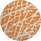 9' X 12' Orange And Ivory Abstract Washable Area Rug With UV Protection