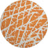 9' X 12' Orange And Ivory Abstract Washable Area Rug With UV Protection