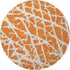 9' X 12' Orange And Ivory Abstract Washable Area Rug With UV Protection