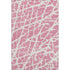 9' X 12' Pink And Ivory Abstract Washable Area Rug With UV Protection