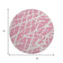 9' X 12' Pink And Ivory Abstract Washable Area Rug With UV Protection