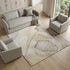 9' X 12' Beige And Ivory Abstract Washable Area Rug With UV Protection