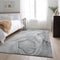 8' X 10' Gray And Charcoal Abstract Washable Area Rug With UV Protection