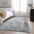8' X 10' Gray And Charcoal Abstract Washable Area Rug With UV Protection