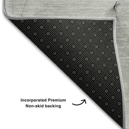9' X 12' Gray And Charcoal Abstract Washable Area Rug With UV Protection