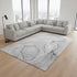 9' X 12' Gray And Charcoal Abstract Washable Area Rug With UV Protection