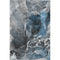 8' X 10' Blue And Charcoal Abstract Washable Area Rug With UV Protection