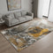 5' X 8' Brown And Ivory Abstract Washable Area Rug With UV Protection