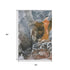 9' X 12' Orange And Charcoal Abstract Washable Area Rug With UV Protection