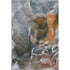 9' X 12' Orange And Charcoal Abstract Washable Area Rug With UV Protection