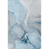 5' X 8' Blue Gray And Ivory Abstract Washable Area Rug With UV Protection
