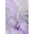 8' X 10' Purple Gray And Ivory Abstract Washable Area Rug With UV Protection