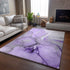 8' X 10' Purple Gray And Ivory Abstract Washable Area Rug With UV Protection