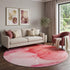 9' X 12' Pink And Ivory Abstract Washable Area Rug With UV Protection