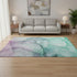 5' X 8' Fern Green And Ivory Abstract Washable Area Rug With UV Protection