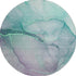 8' Fern Green And Ivory Abstract Washable Round Rug With UV Protection