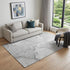 9' X 12' Gray And Ivory Abstract Washable Area Rug With UV Protection