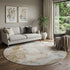 9' X 12' Beige And Ivory Abstract Washable Area Rug With UV Protection