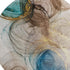 9' X 12' Beige Ivory And Blue Abstract Washable Area Rug With UV Protection