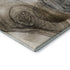 8' Brown And Ivory Abstract Washable Round Rug With UV Protection