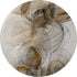 8' Brown And Ivory Abstract Washable Round Rug With UV Protection