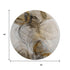 8' Brown And Ivory Abstract Washable Round Rug With UV Protection