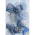 5' X 8' Navy Blue And Ivory Abstract Washable Area Rug With UV Protection