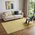 9' X 12' Gold And Ivory Geometric Washable Area Rug With UV Protection