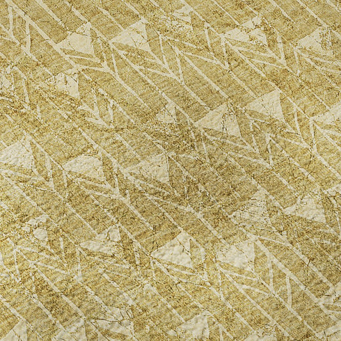 9' X 12' Gold And Ivory Geometric Washable Area Rug With UV Protection