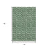 9' X 12' Green And Ivory Geometric Washable Area Rug With UV Protection