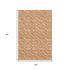 9' X 12' Salmon And Ivory Geometric Washable Area Rug With UV Protection