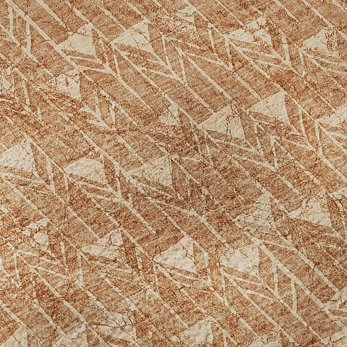 9' X 12' Salmon And Ivory Geometric Washable Area Rug With UV Protection