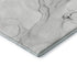 8' Gray And Ivory Abstract Washable Round Rug With UV Protection