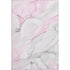 5' X 8' Pink And Ivory Abstract Washable Area Rug With UV Protection