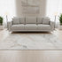 5' X 8' Ivory And Beige Abstract Washable Area Rug With UV Protection