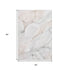 5' X 8' Ivory And Beige Abstract Washable Area Rug With UV Protection