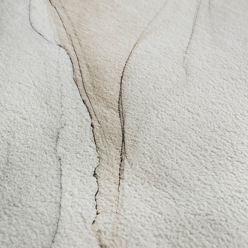 5' X 8' Ivory And Beige Abstract Washable Area Rug With UV Protection