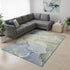8' X 10' Blue Gray And Ivory Abstract Washable Area Rug With UV Protection