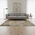 5' X 8' Brown Gray And Ivory Abstract Washable Area Rug With UV Protection