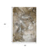 5' X 8' Brown Ivory And Gray Abstract Washable Area Rug With UV Protection
