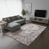 8' X 10' Gray And Ivory Abstract Washable Area Rug With UV Protection