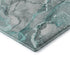 8' X 10' Teal And Ivory Abstract Washable Area Rug With UV Protection