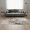 5' X 8' Beige Gray And Ivory Abstract Washable Area Rug With UV Protection