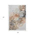 5' X 8' Beige Gray And Ivory Abstract Washable Area Rug With UV Protection